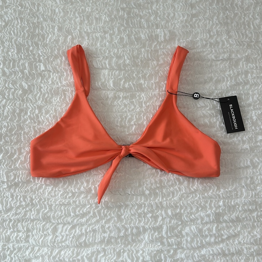 Blackbough Tie Front Bikini Top